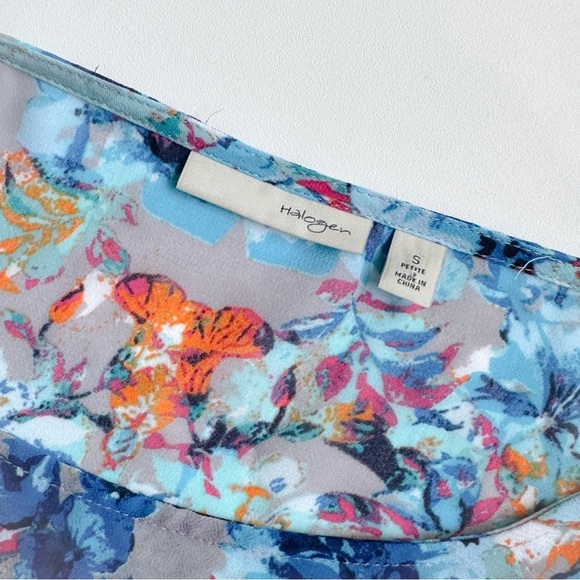 Halogen floral short sleeve flounce/ ruffle/ peplum top ❤️ - Picture 4 of 6